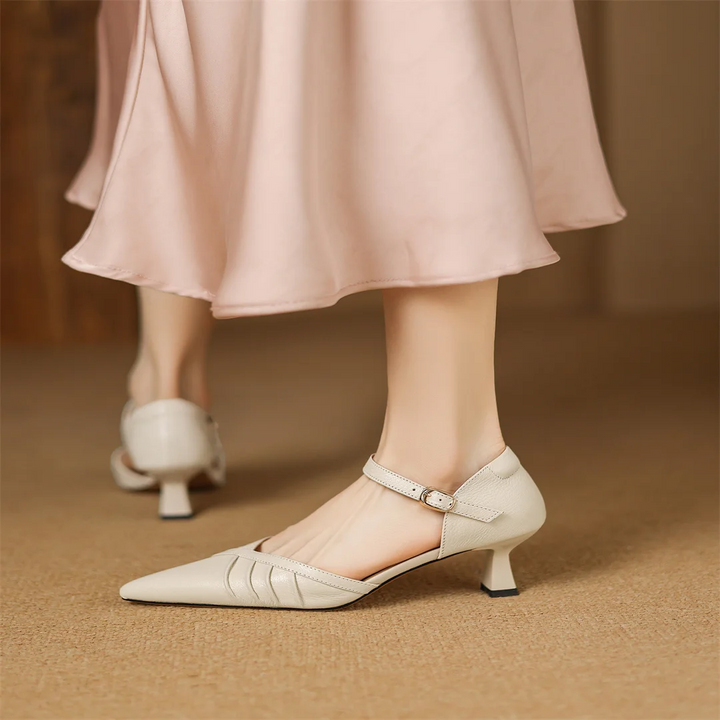 Selene Leather Point Heels