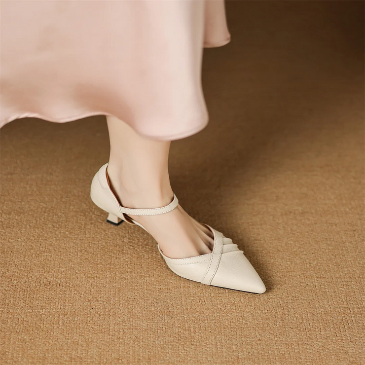 Selene Leather Point Heels