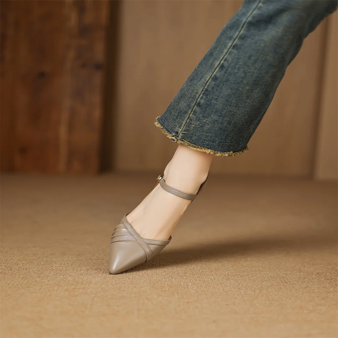 Selene Leather Point Heels