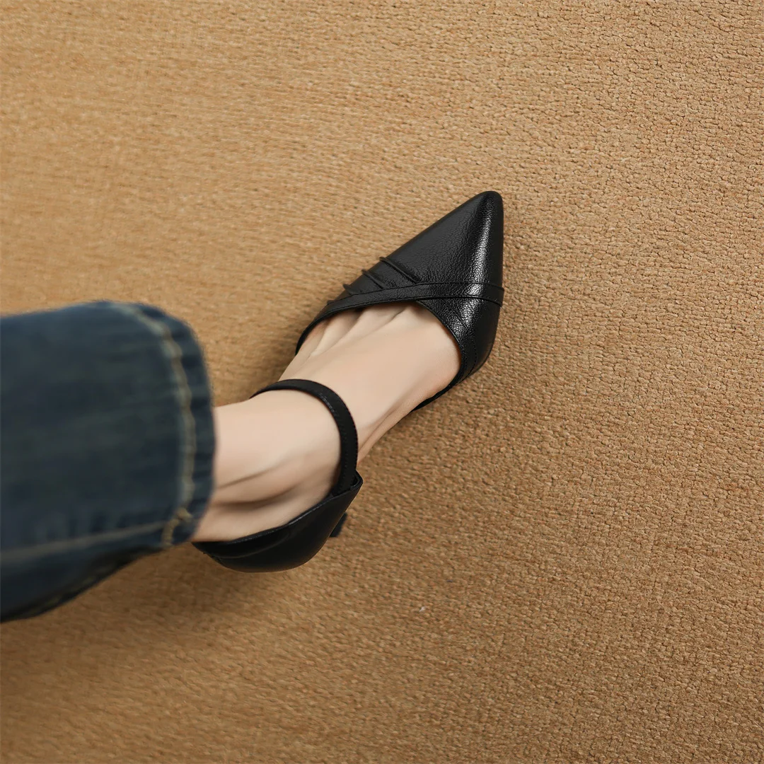 Selene Leather Point Heels