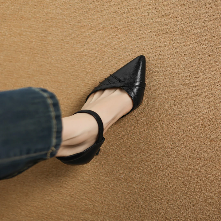 Selene Leather Point Heels