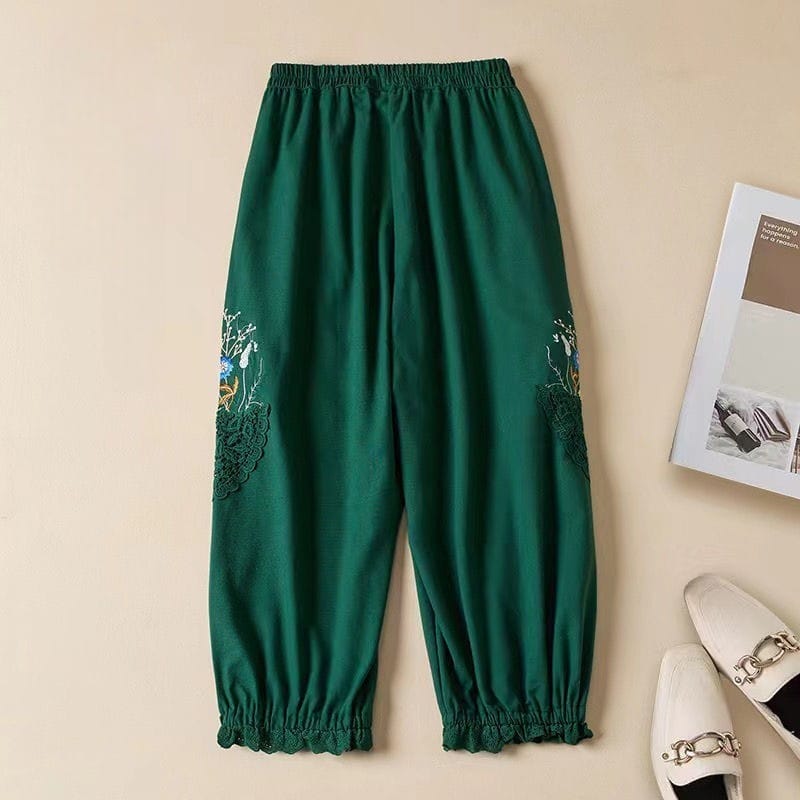 Jackson &amp; Blake  Chic Lace Trim Harem Cropped Pants