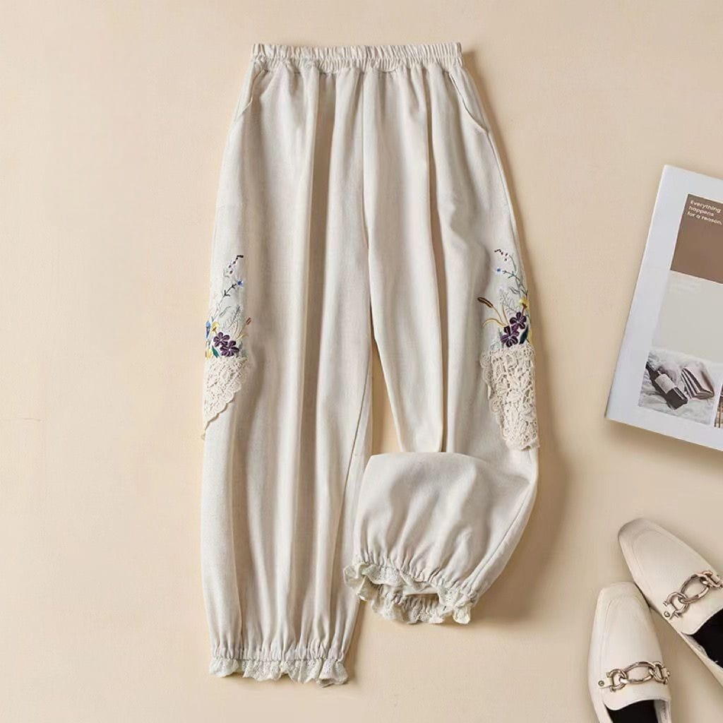 Jackson &amp; Blake  Chic Lace Trim Harem Cropped Pants