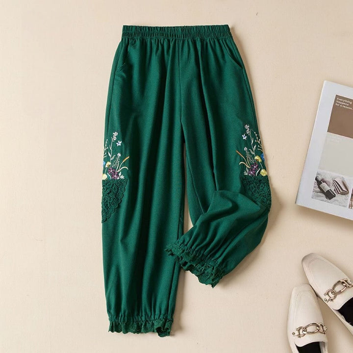 Jackson &amp; Blake  Chic Lace Trim Harem Cropped Pants