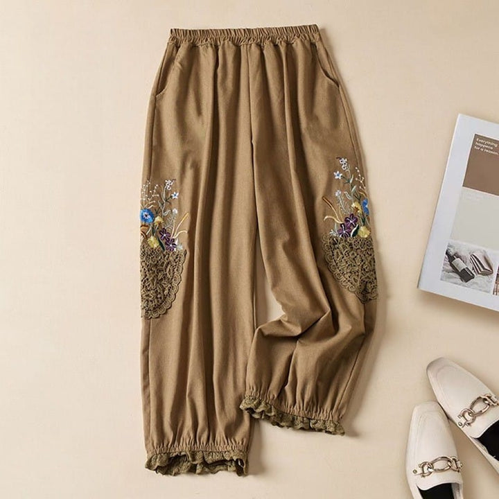 Jackson &amp; Blake  Chic Lace Trim Harem Cropped Pants