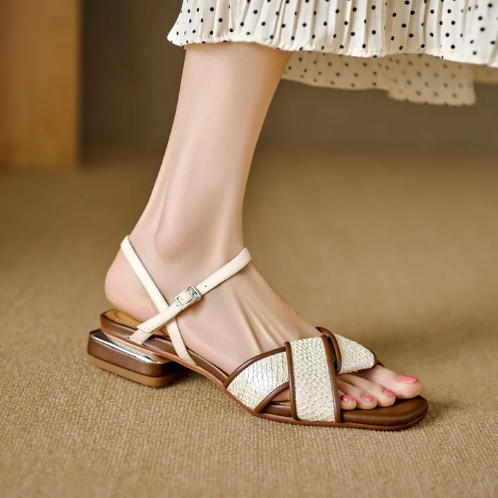 Vionne Textured Strap Sandals