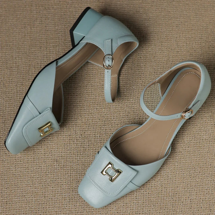 Arden Leather Block Heels