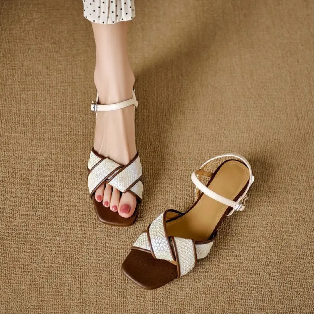 Vionne Textured Strap Sandals