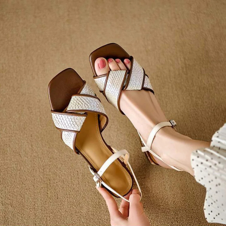 Vionne Textured Strap Sandals