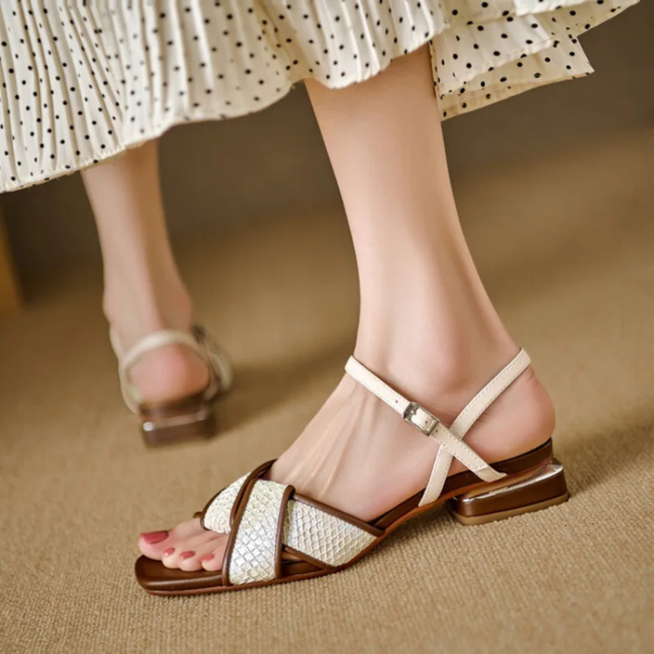 Vionne Textured Strap Sandals