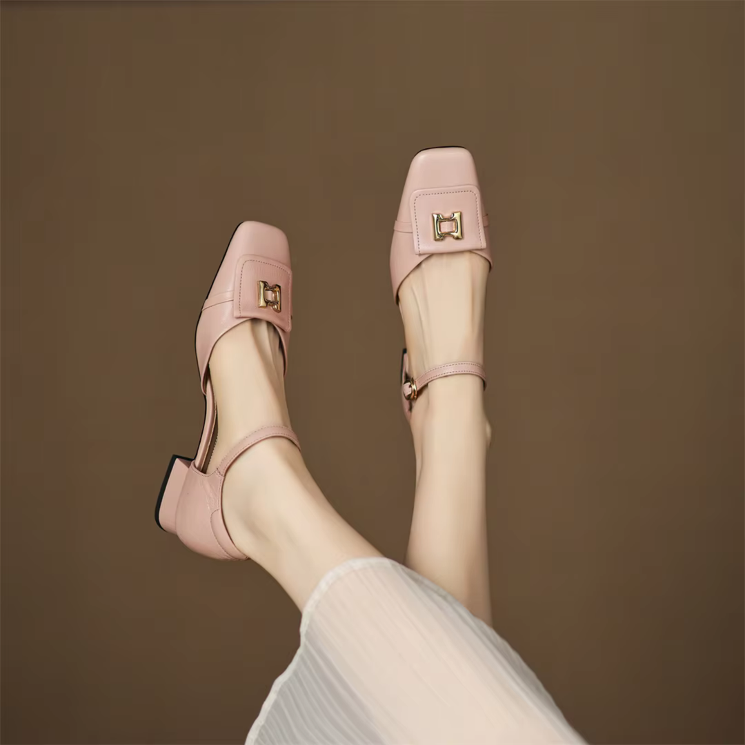 Arden Leather Block Heels