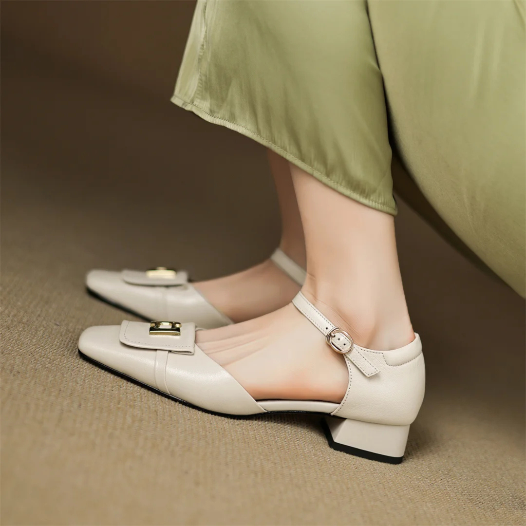 Arden Leather Block Heels