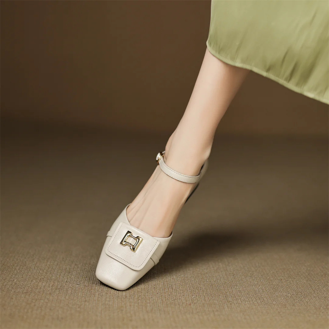 Arden Leather Block Heels