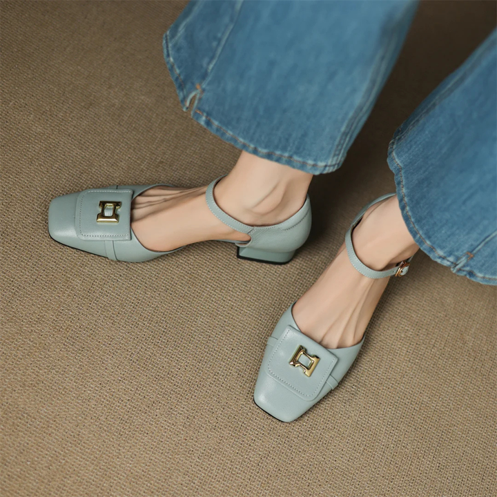 Arden Leather Block Heels